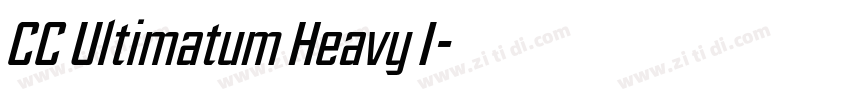 CC Ultimatum Heavy I字体转换